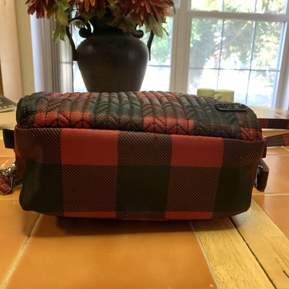 LUG Black & Red Buffalo Plaid Nylon MINI RANGER Crossbody Organizer - Picture 5 of 16